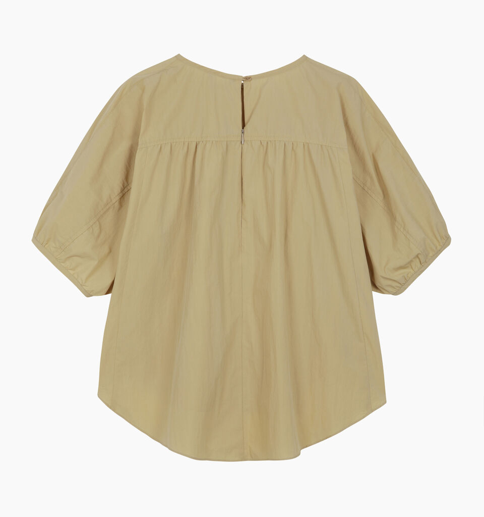 Beige blouse with balloon sleeves - null - Beige | Sisley K image number 2